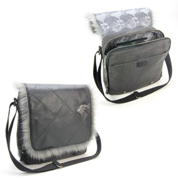 GAME OF THRONES House Stark Messenger Bag with Bonus Items - Picture 2 of 16